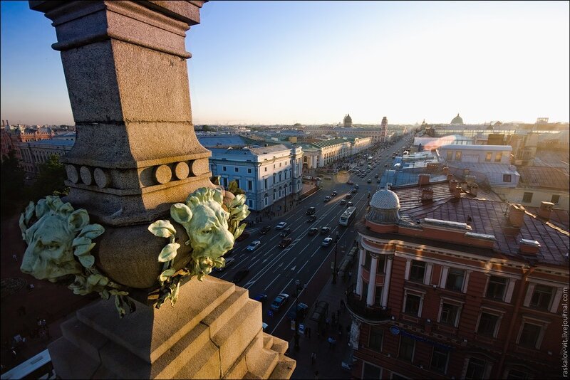 St Petersburg cityscape at sunset