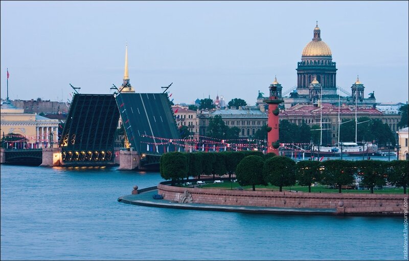 St Petersburg skyline at dusk