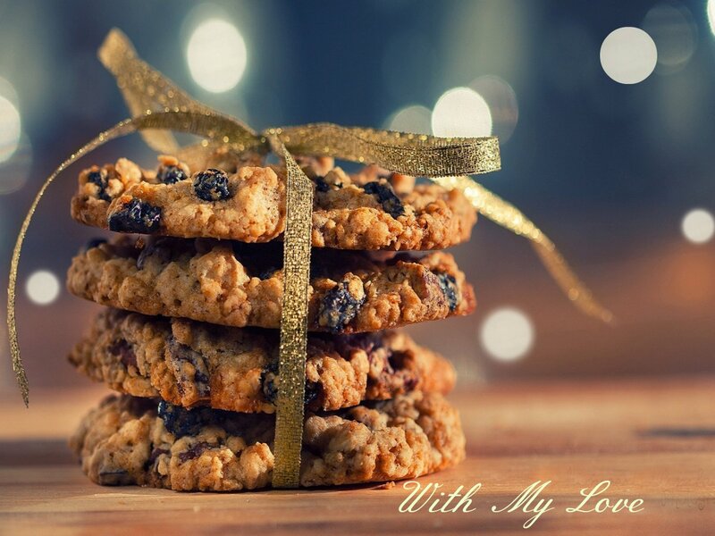 Stack of Blueberry Cookies