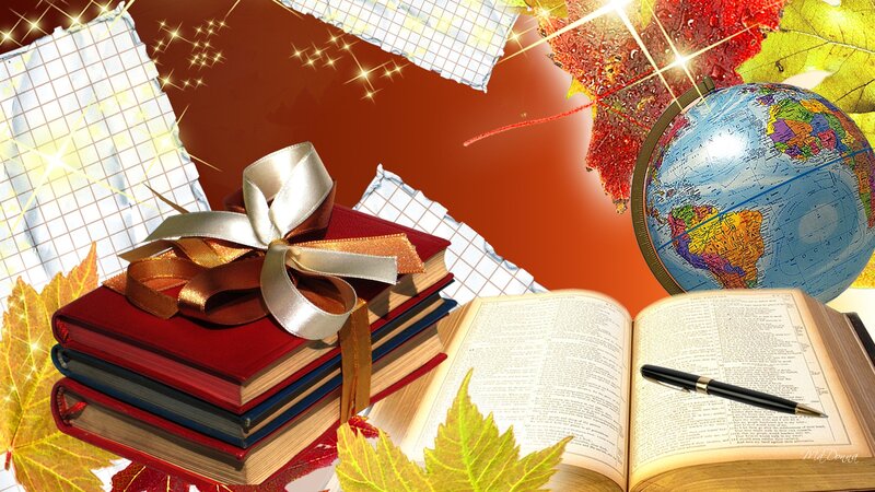 Stack of Books and Globe