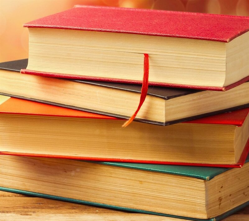 Stack of Books — Red