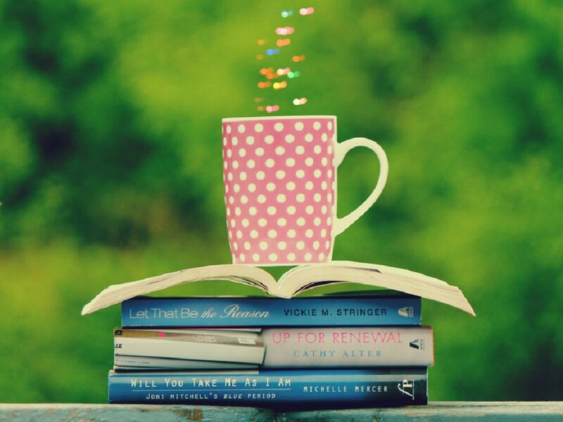 Stack of Books with Mug