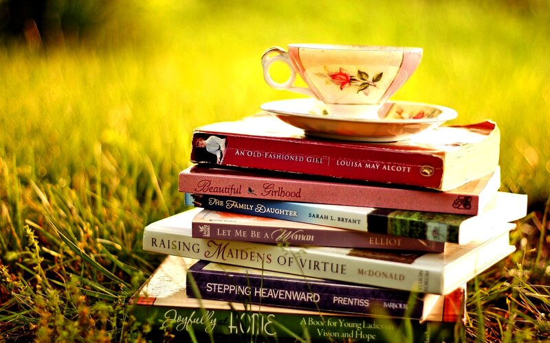 Stack of Books with Teacup