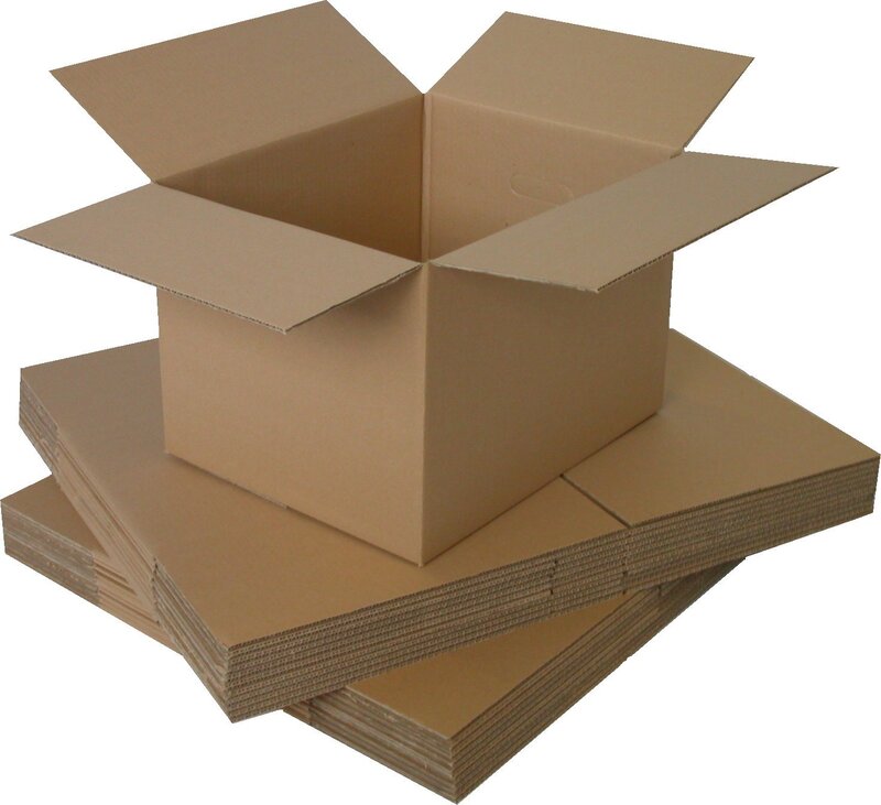 stack of cardboard boxes