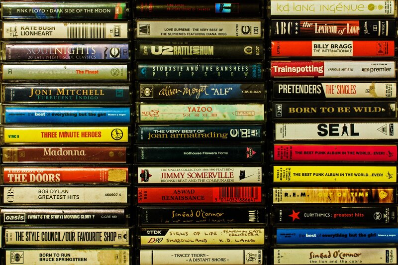 Stack of Cassette Tapes — Black