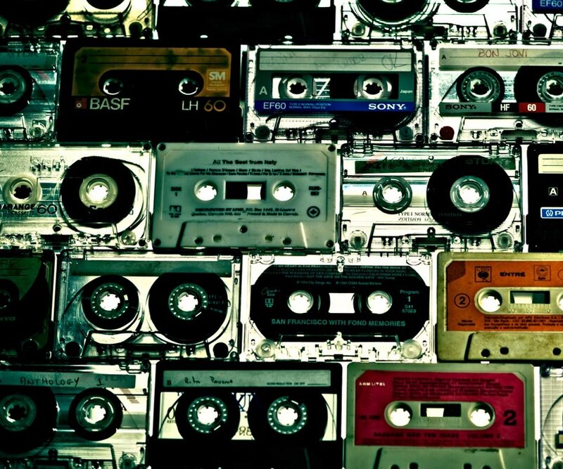 Stack of Cassette Tapes