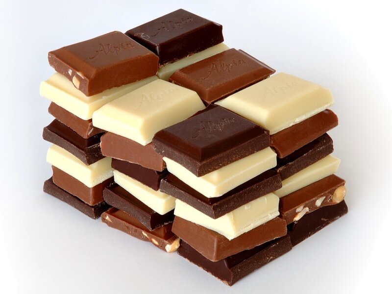 Stack of Chocolate Bars — Brown