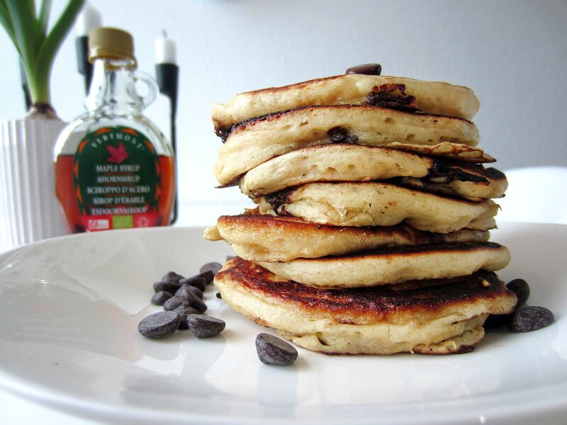 Stack of Chocolate Chip Pancakes