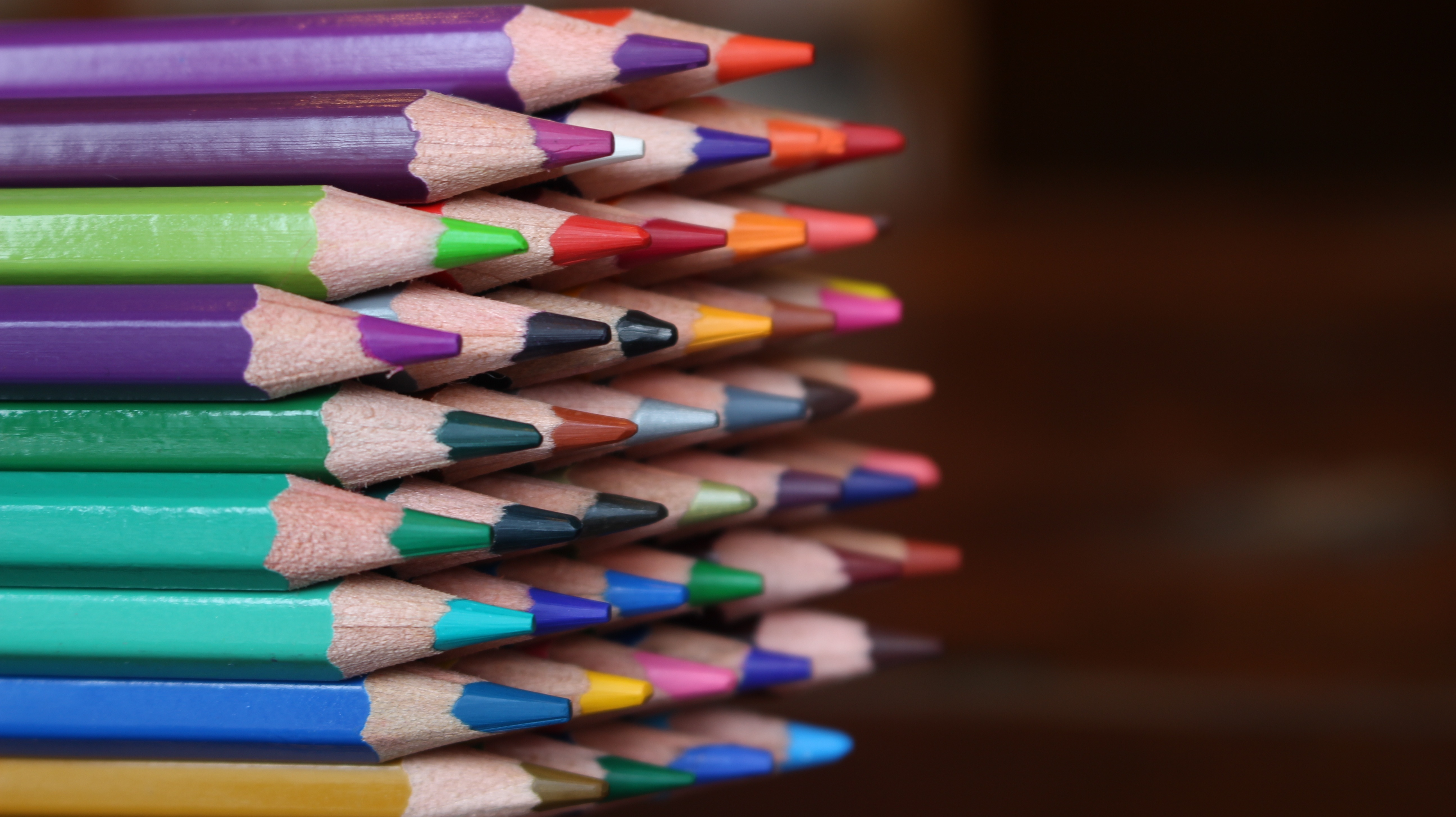 stack of colored pencils