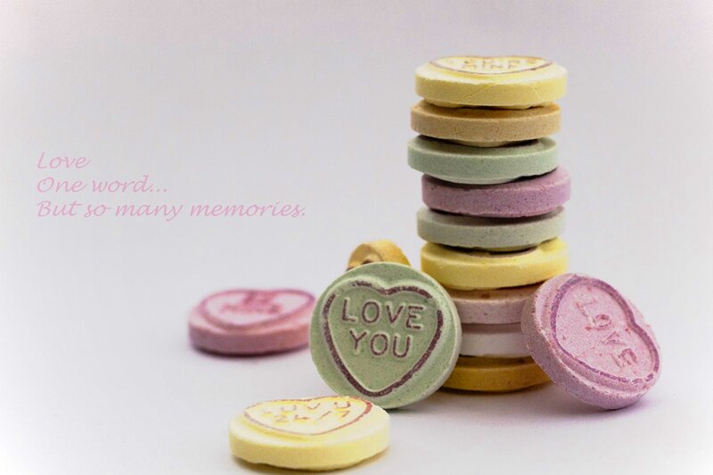 Stack of Conversation Hearts