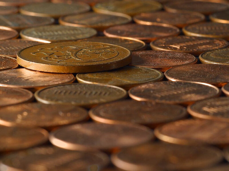 stack of copper coins
