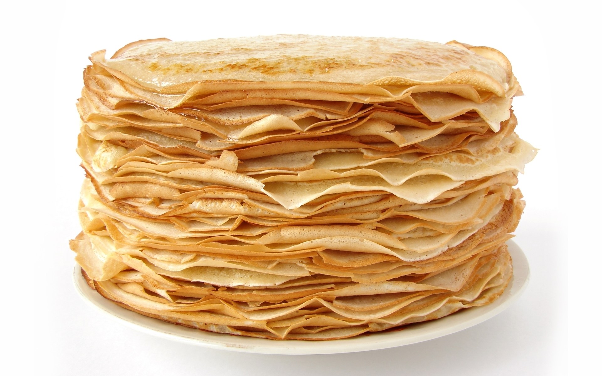 stack of crepes on plate