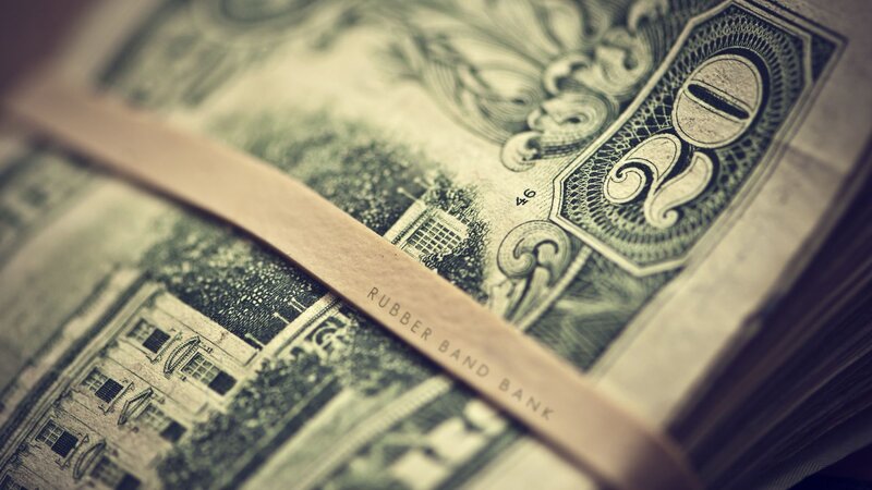 Stack of Dollar Bills — Green, Neutral