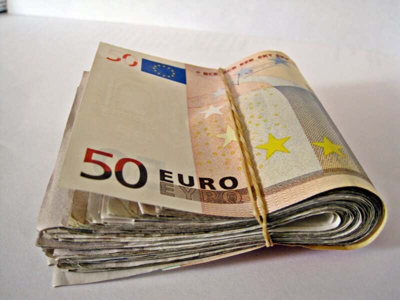 Stack of Fifty Euro Notes