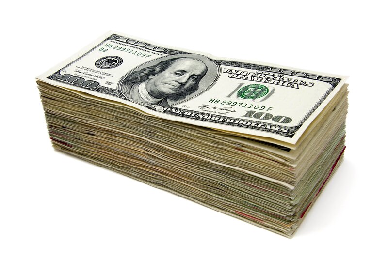 stack of hundred-dollar bills