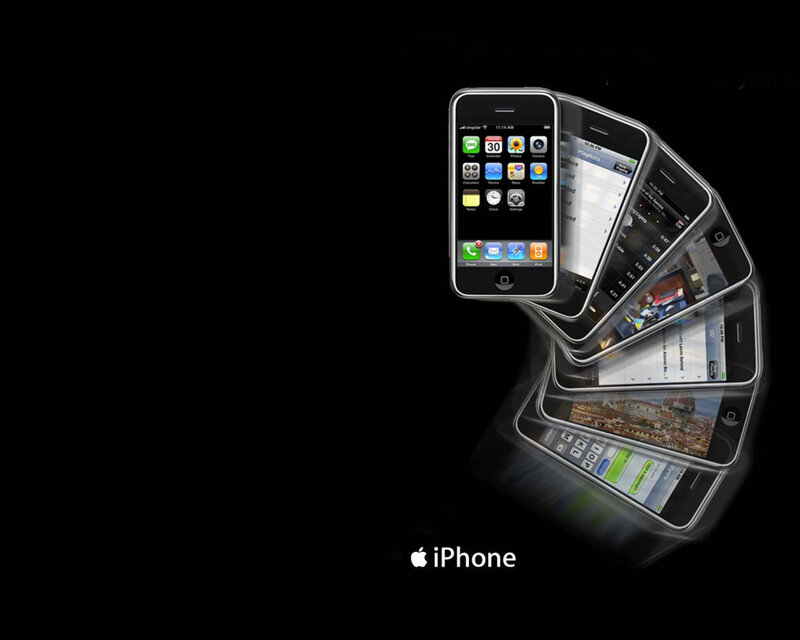 Stack of IPhones — Black, Dramatic