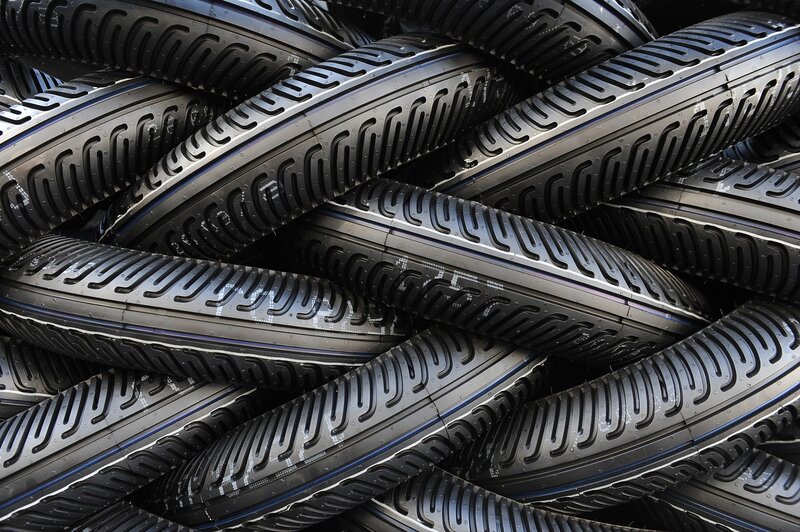 stack of new tires