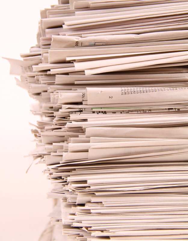 stack of newspapers