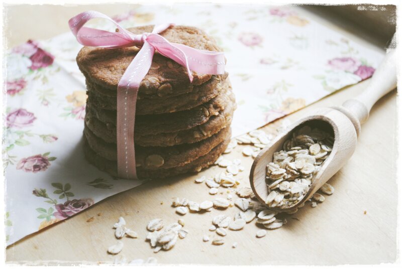 Stack of Oatmeal Cookies — Brown