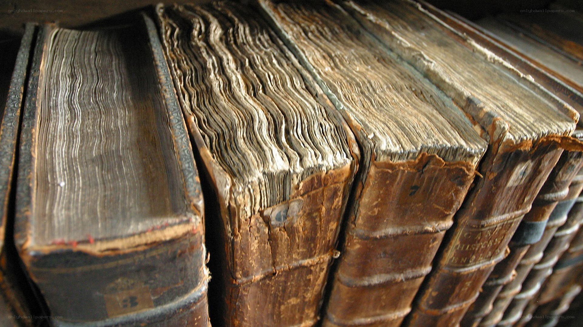 stack of old books