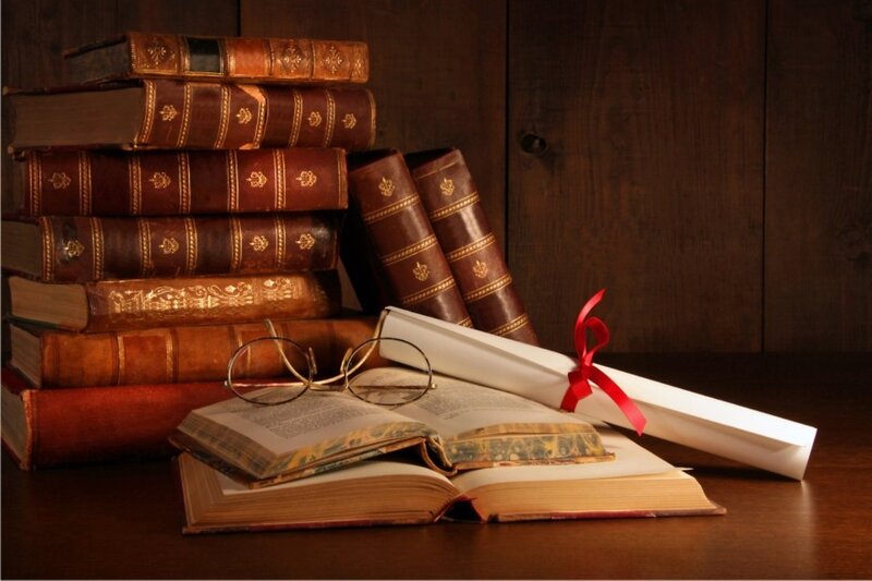 Stack of Old Books — Brown, Academic