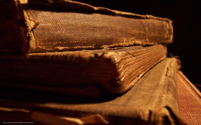 Stack of Old Books — Brown, Dramatic, Photograph, Fabric Covers