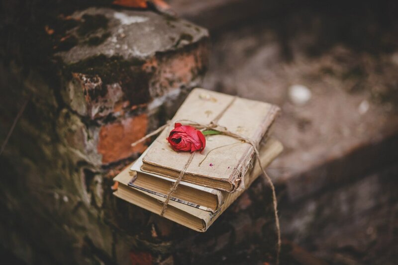 Stack of Old Books — Brown, Nostalgic, Photograph