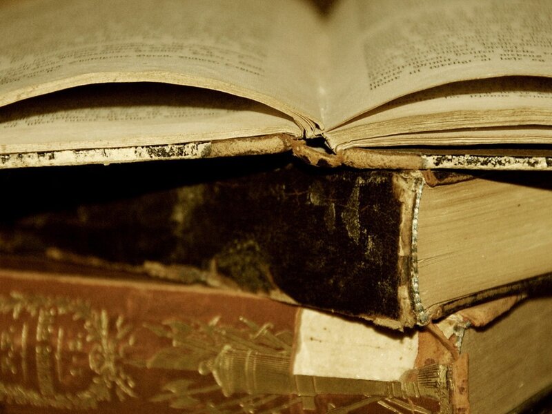 Stack of Old Books — Brown, Nostalgic