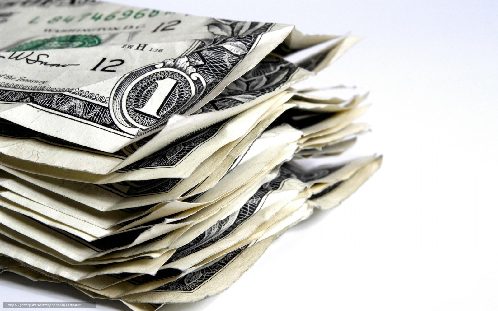 stack of one-dollar bills