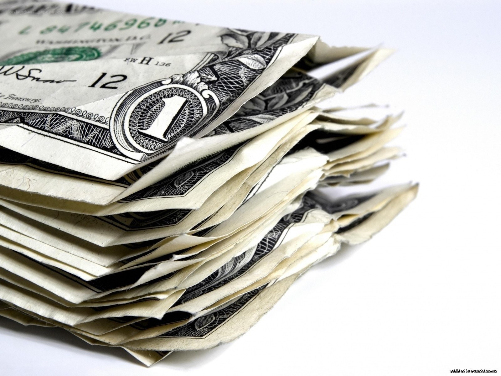 stack of one-dollar bills