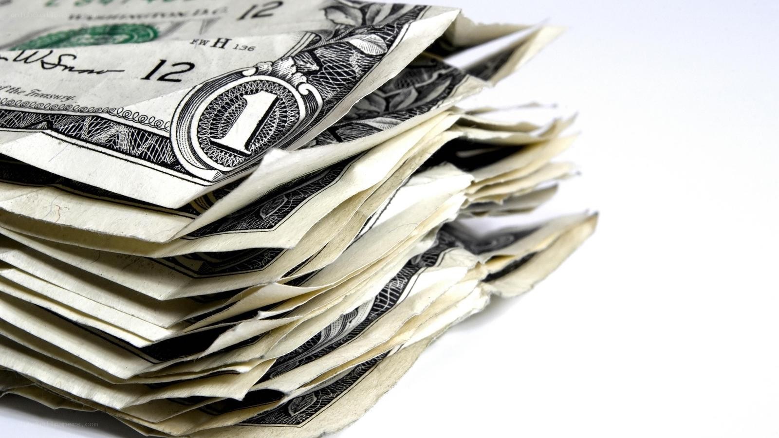 stack of one-dollar bills