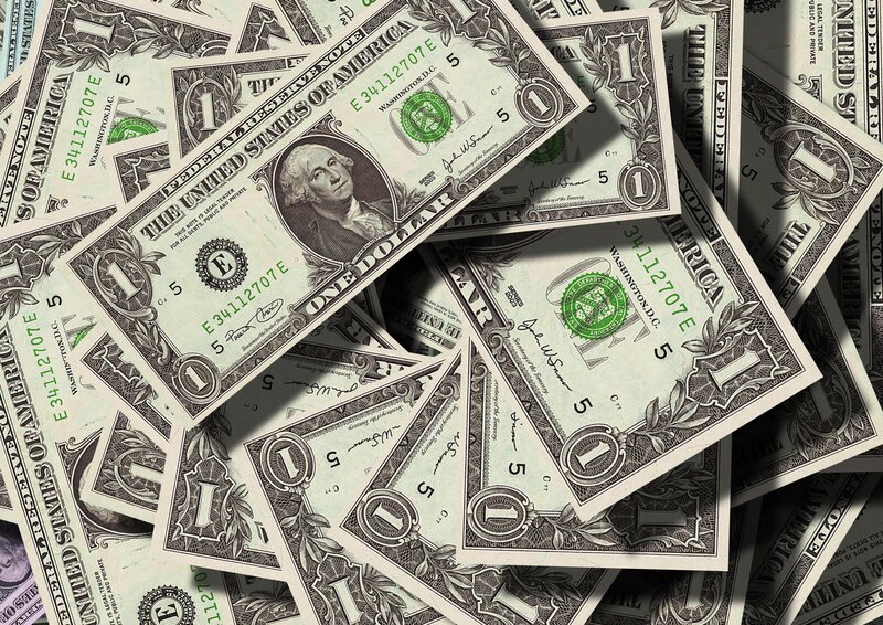 Stack of One-dollar Bills — Green
