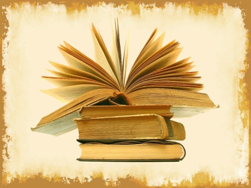 Stack of Open Books — Beige