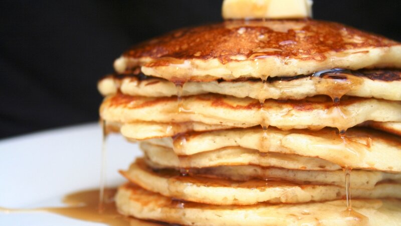 Stack of Pancakes — Brown, Appetizing, Morning, Photograph, Syrup