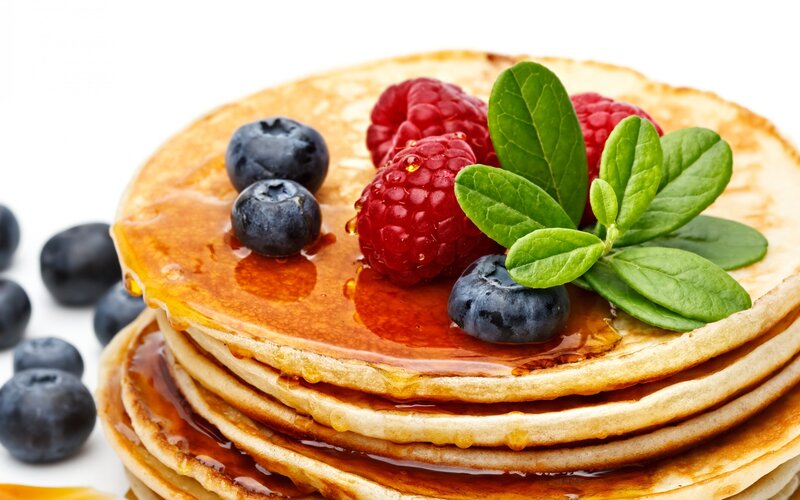 Stack of Pancakes — Brown, Appetizing, Morning, Photograph