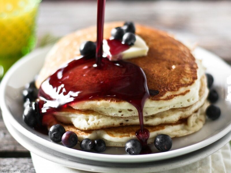 Stack of Pancakes — White, Appetizing