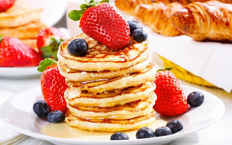 Stack of Pancakes — White