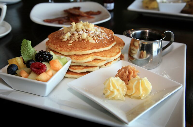 Stack of Pancakes with Fruit