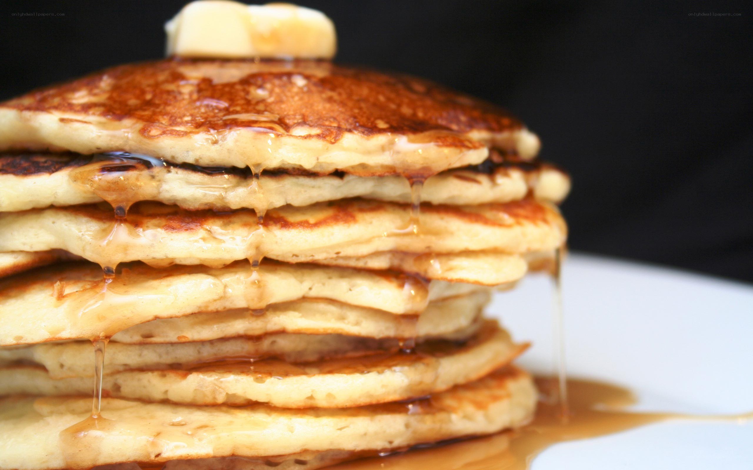 stack of pancakes with syrup