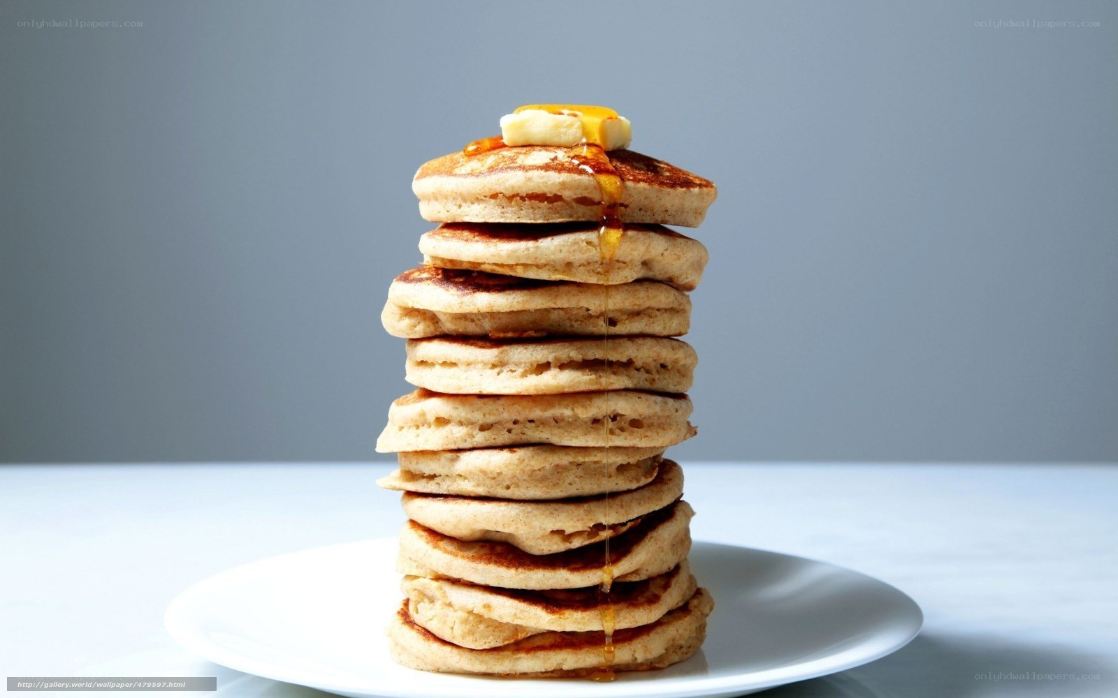stack of pancakes with syrup