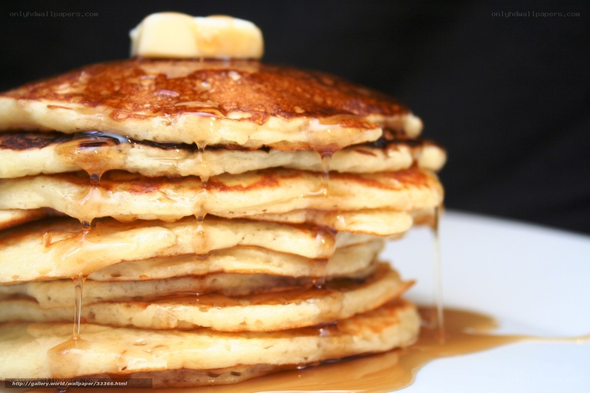 stack of pancakes with syrup