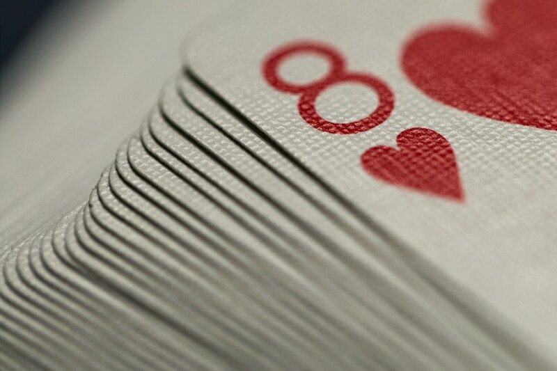 Stack of Playing Cards — White