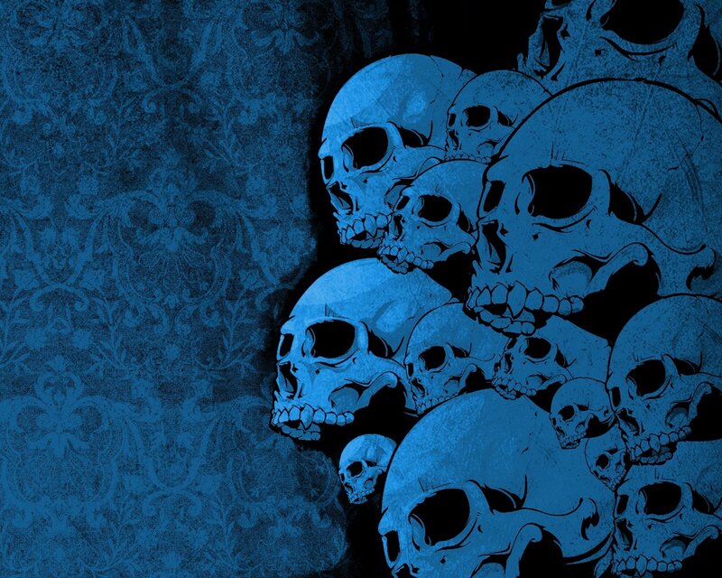 Stack of Skulls — Blue