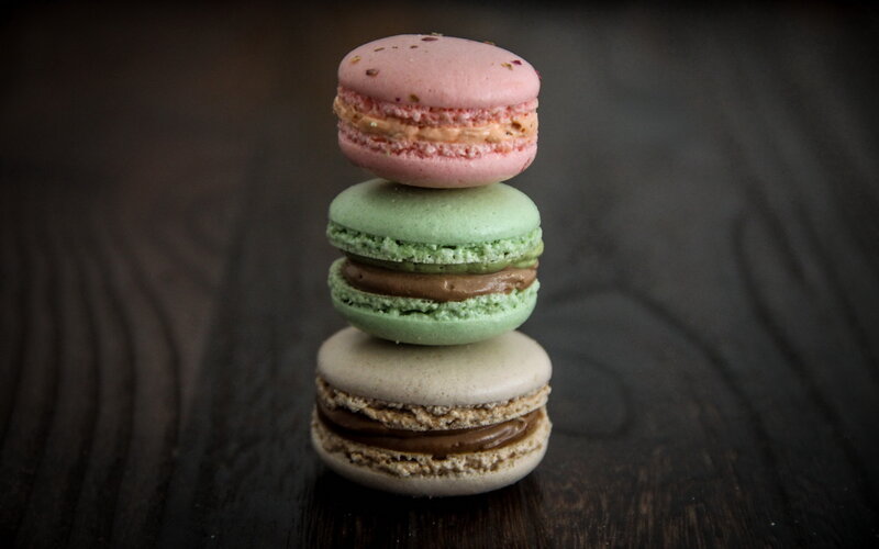 Stack of Three Macarons