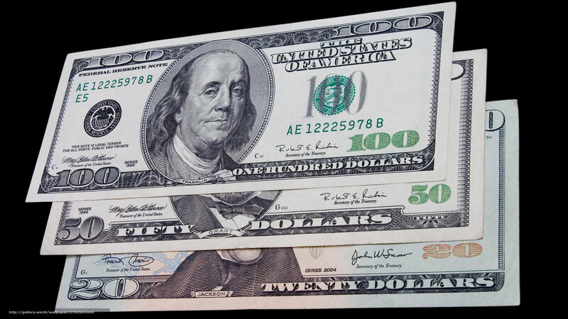 Stack of US banknotes