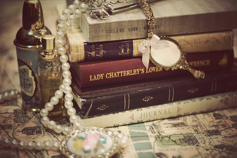 Stack of Vintage Books — Brown