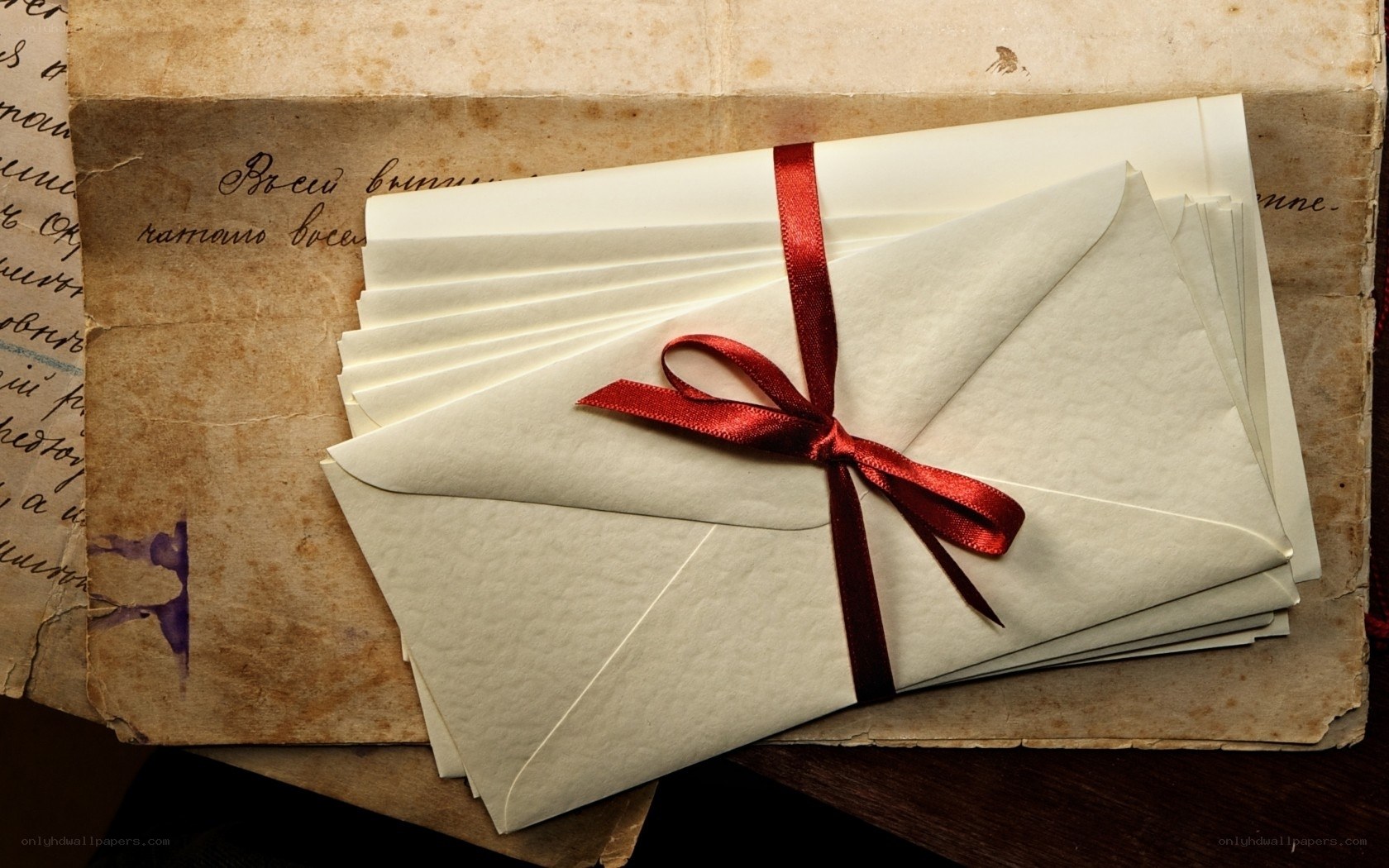 stack of vintage envelopes