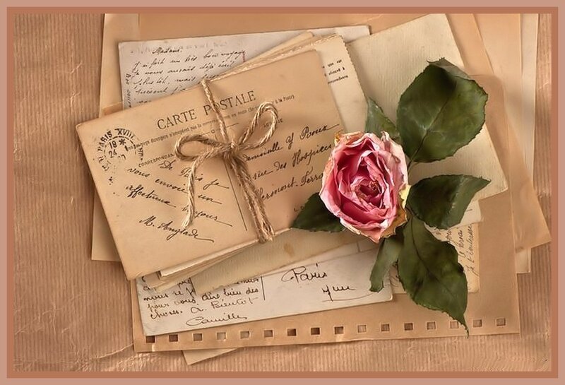 Stack of Vintage Letters — Beige, Nostalgic, Photograph