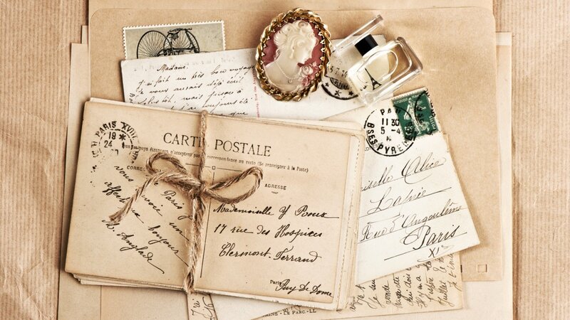 Stack of Vintage Letters — Beige, Nostalgic