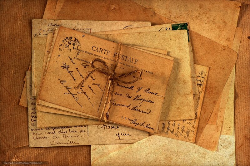 stack of vintage postcards